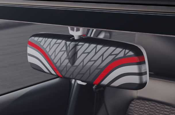 Manual IRVM Cover - Dark Stripes | New Swift (Z+/Z/V)
